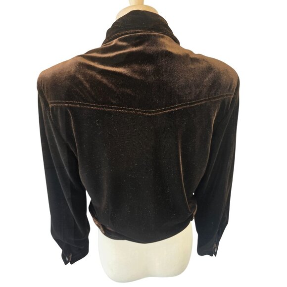 Vintage Equestrian Designs Brown Velvet Jacket Women SP USA Western Style 80s/90 - Picture 2 of 11